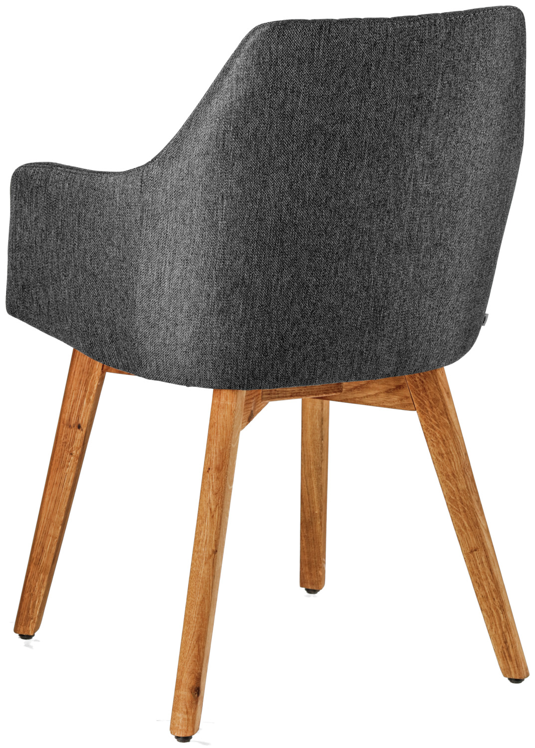 Набор из 2 кресел VEGA Arne, обивка из полиэстера цвета антрацит, массив oiled oak, 56.5x60x85.5 см, сертификация FSC
