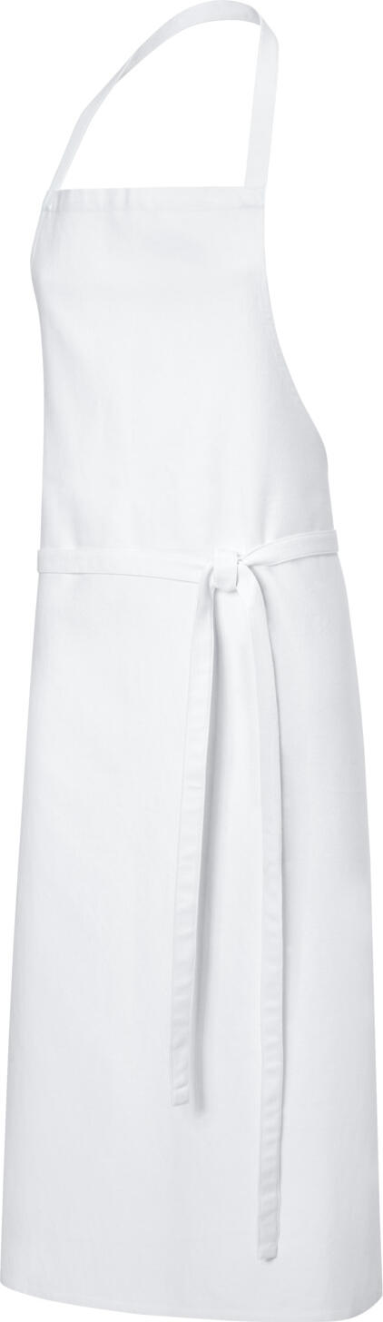PULSIVA LUSINI Solutions GmbH Bib apron Peter 110x80 cm Latzschürze Peter 110x80 cm Bib apron Peter 110x80 cm; 110x80 cm (LxW); white Latzschürze Peter 110x80 cm; 110x80 cm (LxB); weiß 100 % cotton. 245 g/m². 60 °C wash, 95 °C wash for white. Classic bib apron made of robust cotton twill with a comfortable neck band and fabric straps to tie. The simple kitchen apron with its long shape is extremely hard-wearing. 100 % Baumwolle. 245 g/m². 60°-Wäsche, 95°-Wäsche bei weiß. Klassische Latzschürze aus robustem Baumwoll-Köper mit bequemen Nackenband und Stoffbändern zum Binden. Die schlichte  Küchenschürze mit ihrer langen Form ist ausgesprochen strapazierfähig.