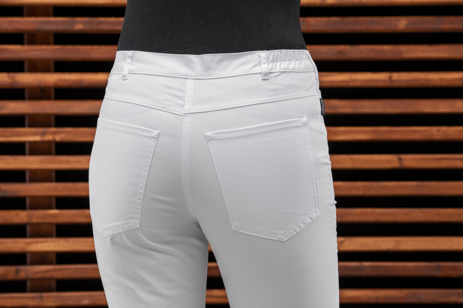 JOBELINE Rina Women's Trousers, Straight Cut, 5-Pocket Design, Polyester-Cotton Blend, OEKO-TEX Standard 100, White