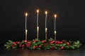 Vega Babuna Candle Holder, Elegant Modern Metal Design, Gold Color, 10 cm Diameter, 26.5 cm Height