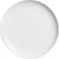 PULSIVA Guscia Flat Plates, White Porcelain, 21.6 cm Diameter, Dishwasher and Microwave Safe, Sturdy Design, Set of 6