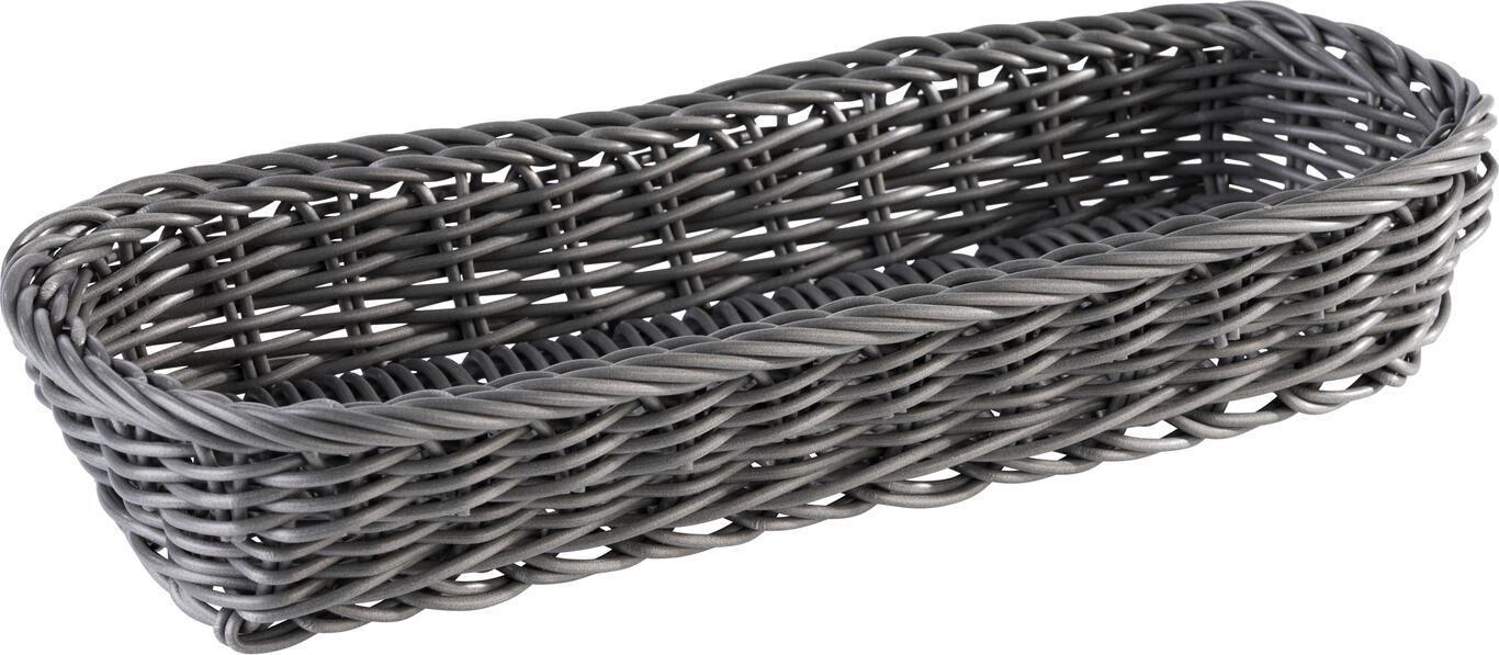 APS Assheuer + Pott GmbH & Co. KG Cutlery basket -ECONOMIC- 27 x 10 cm, H: 4.5 cm - 40011 Besteckkorb -ECONOMIC- 27 x 10 cm, H: 4,5 cm - 40011 Cutlery basket -ECONOMIC- 27 x 10 cm, H: 4.5 cm - 40011; 27x10x5 cm (LxWxH); grey Besteckkorb -ECONOMIC- 27 x 10 cm, H: 4,5 cm - 40011; 27x10x5 cm (LxBxH); grau Cutlery basket -ECONOMIC- 27 x 10 cm, H: 4.5 cm .Polypropylene, anthracite. Der Besteckkorb ECONOMIC eignet sich ideal zum Bereitstellen, Sortieren und Präsentieren von Besteck in Gastronomie, Hotellerie, Buffetbereich, Kantine und im privaten Gebrauch. Die robuste Ausführung aus Polypropylen ist besonders alltagstauglich und unterstützt eine hygienische sowie übersichtliche Organisation am Buffet oder auf dem gedeckten Tisch. * Material: Polypropylen * Für Besteck geeignet * Bruchsicher * Spülmaschinengeeignet