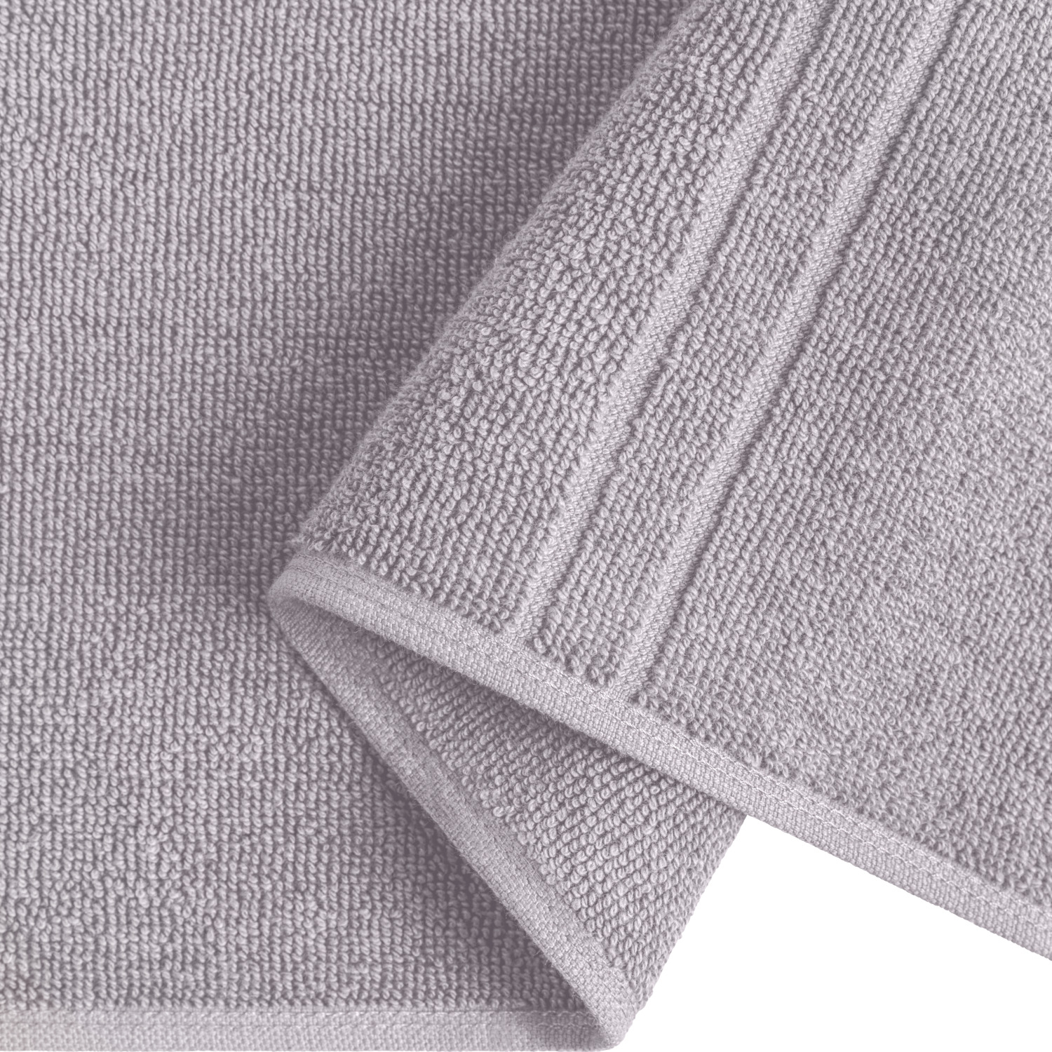 LUSINI Dina Bath Mat, 50 x 70 cm, 100% Cotton Twisted Terry, 700 g/m², OEKO-TEX Standard 100, Light-Grey, Hotel Quality