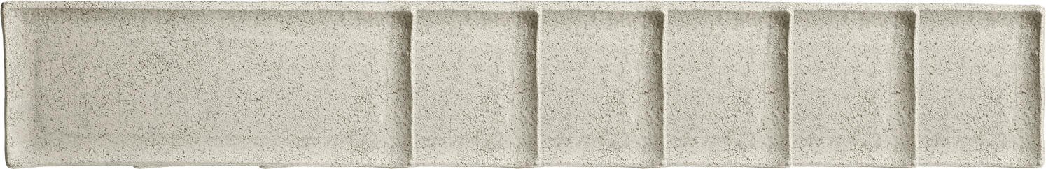 VEGA Romulus Rectangular Buffet Platter Set of 6, Melamine GN 1/3, 32.5 x 17.6 x 2 cm, Beige Crackle-effect, Dishwasher Safe, Stackable