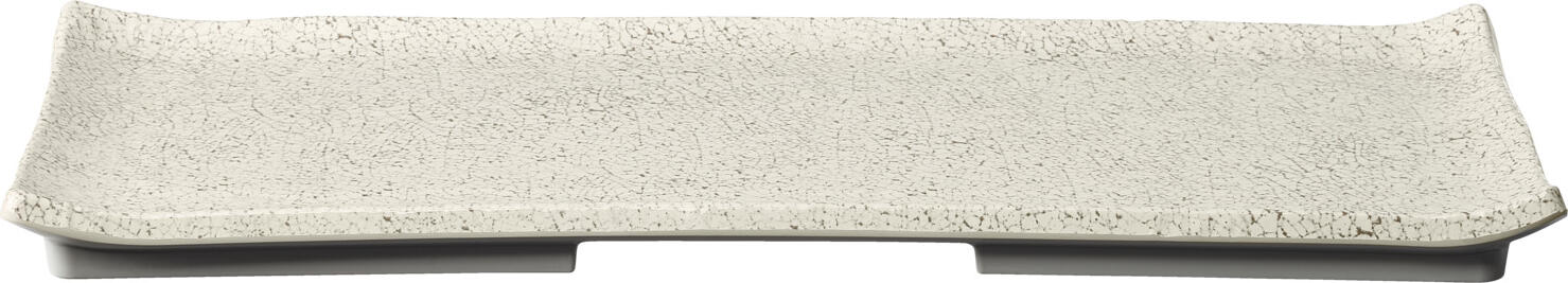 Vega Lusini Romulus Buffet Platter Set of 3, Rectangular Melamine Beige Crackle-glaze Effect, GN 1.5/4, 39.7 x 16.2 x 2 cm, Dishwasher Safe