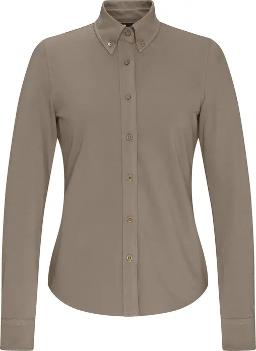 JOBELINE Women's Piqué Long Sleeve Blouse, 95% Cotton 5% Elastane, Professional Workwear, OEKO-TEX Standard 100, 23.HDE.44540
