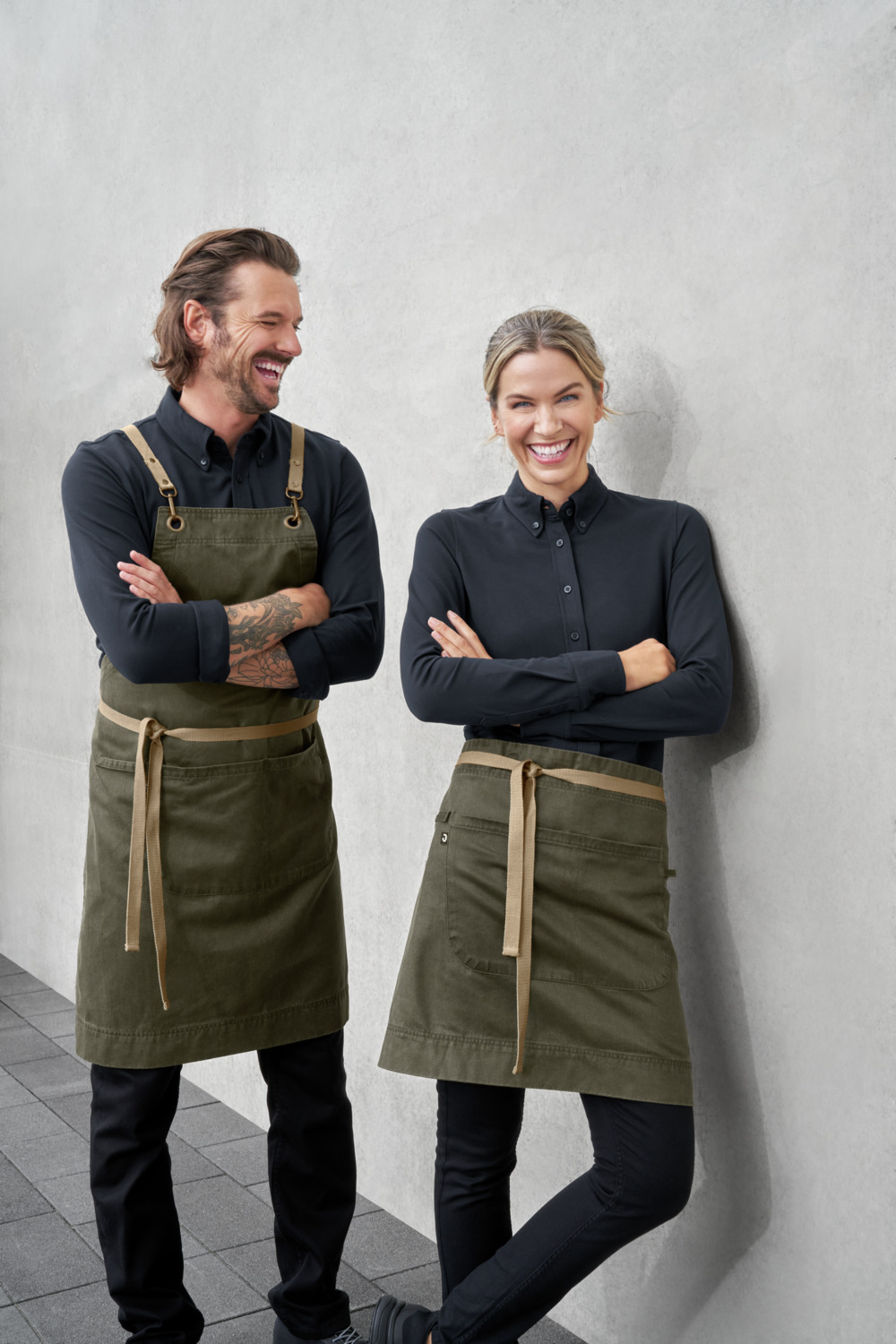 Bluza JOBELINE pentru femei Piqué cu mânecă lungă i 30128500, 95% bumbac 5% elastan, guler cu nasturi, spate extra-lung, OEKO-TEX Standard 100