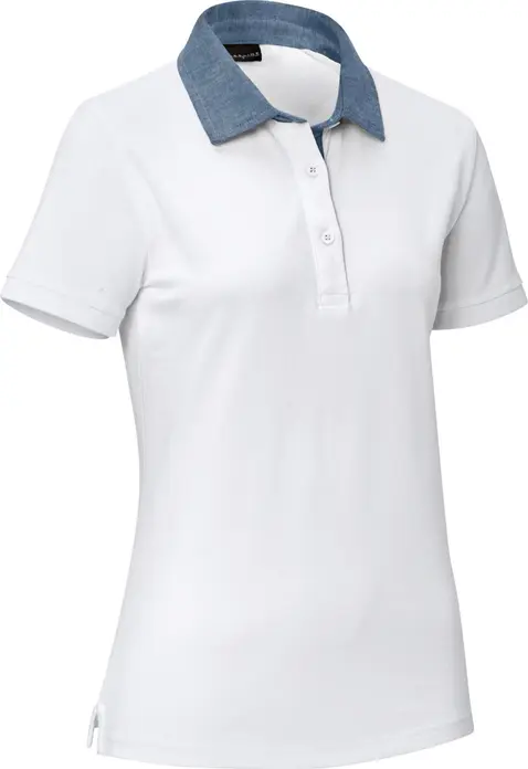Tricou Polo Jobeline Cato Chambray pentru femei, material Pique bumbac spandex, usor de intretinut si rezistent la cute, OEKO-TEX Standard 100, 23.HDE.44540