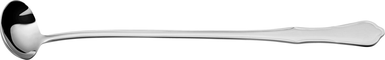 VEGA LUSINI Solutions GmbH Dressing spoon Chippendale Dressinglöffel Chippendale Dressing spoon Chippendale; 35 cm (L); silver, handle silver Dressinglöffel Chippendale; 35 cm (L); silber, Griff silber Chrome-nickel stainless steel 18/10. Classic and timeless dressing spoon. Mirror polished. Material thickness 2.5 mm (measured at the strongest point of the table fork). Dishwasher safe. Chrom-Nickel-Edelstahl 18/10, rostfrei. Klassischer und zeitloser Dressinglöffel. Hochglanzpoliert. Gastronomiegerechte Materialstärke 2,5 mm (gemessen an der stärksten Stelle der Menügabel). Spülmaschinenfest.