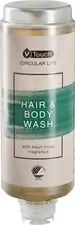 V-Touch LUSINI Solutions GmbH Hotel shampoo and shower gel Circular Life 2 in 1 in dispens Hotel Shampoo und Duschgel Circular Life 2 in 1 im Spendersy Hotel shampoo and shower gel Circular Life 2 in 1 in dispenser system; 360 ml; transparent; 18 piece / pack Hotel Shampoo und Duschgel Circular Life 2 in 1 im Spendersystem; 360 ml; transparent; 18 Stück / Pack Sustainable, high-quality hair and body care in one. The gently cleansing hair and body soap is suitable for all hair and skin types. Awarded the Nordic Swan Ecolabel. A fresh, floral fragrance with a woody note ensures a gentle and relaxing care experience. Dermatologically tested and pH-neutral. The dispenser system also meets high environmental standards: reduces the amount of daily disposable waste. The use of plastic is also significantly reduced, as the plastic is very light and fully recyclable. The entire packaging is 100% recyclable. Dispenser bottle capacity: 360 ml. Order matching holder separately. Nachhaltige, hochwertige Haar- und Körperpflege in einem. Die sanft reinigende Haar- und Körperseife ist für jeden Haar- und Hauttyp geeignet. Mit dem Nordic Swan Ecolabel ausgezeichnet. Ein frischer, blumiger Duft mit einer holzigen Note sorgt für ein zartes und entspannendes Pflegeerlebnis. Dermatologisch getestet und pH-neutral! Das Spendersystem erfüllt auch hohe Umweltstandards: reduziert die Menge des täglichen Einwegabfalls. Auch die Verwendung von Kunststoff wird deutlich reduziert, da der Kunststoff sehr leicht und vollständig recycelbar ist. Die gesamte Verpackung ist zu 100 % recycelbar. Spenderflasche Inhalt: 360 ml. Passende Halterung separat dazu bestellen.