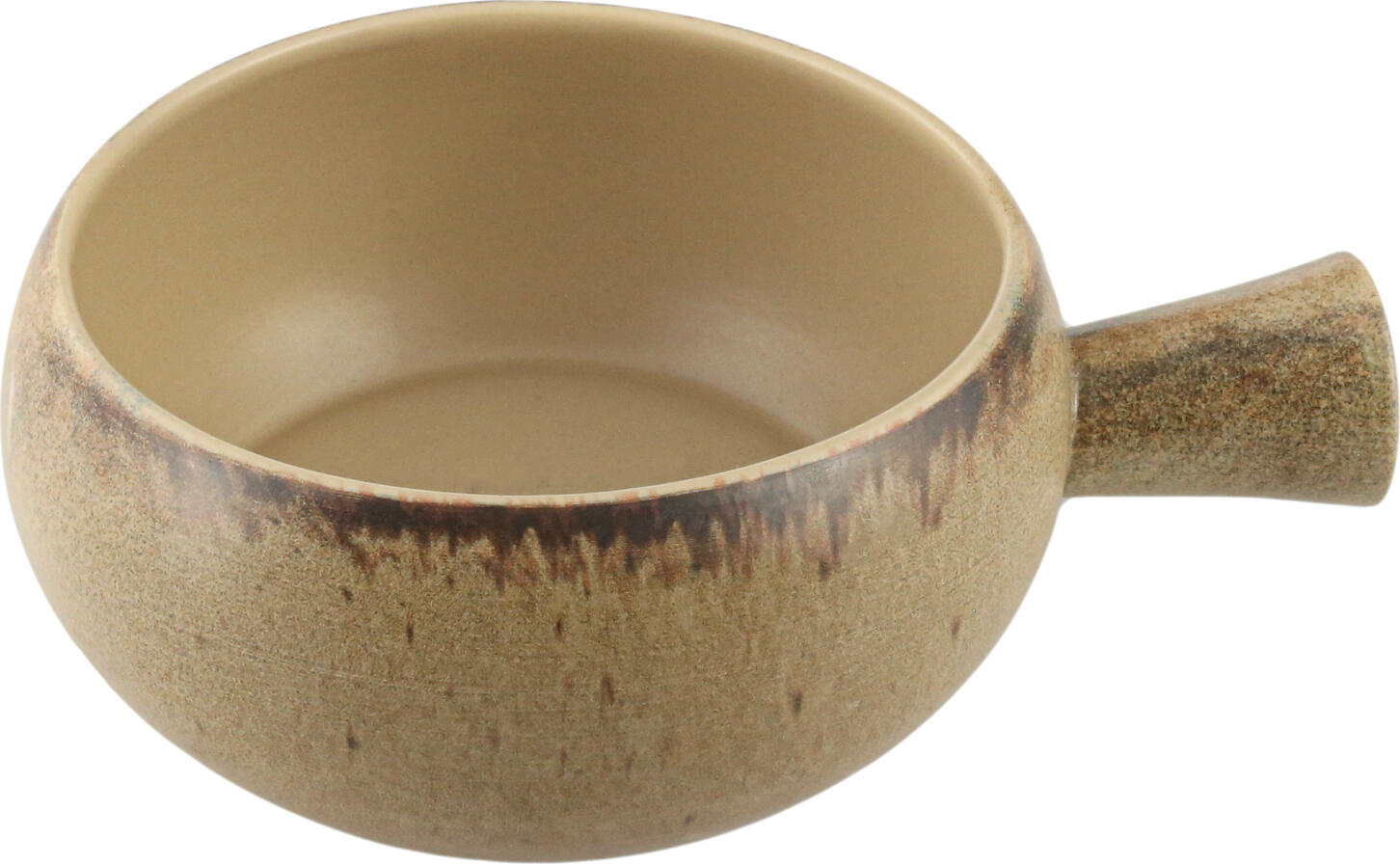 Set de 6 piese Bol cu mana Porland Natura, 600ml Gresie Colorata, Glazura Mata, Diametru 14cm, Compatibil cu Masina de Spalat Vase si Cuptorul cu Microunde
