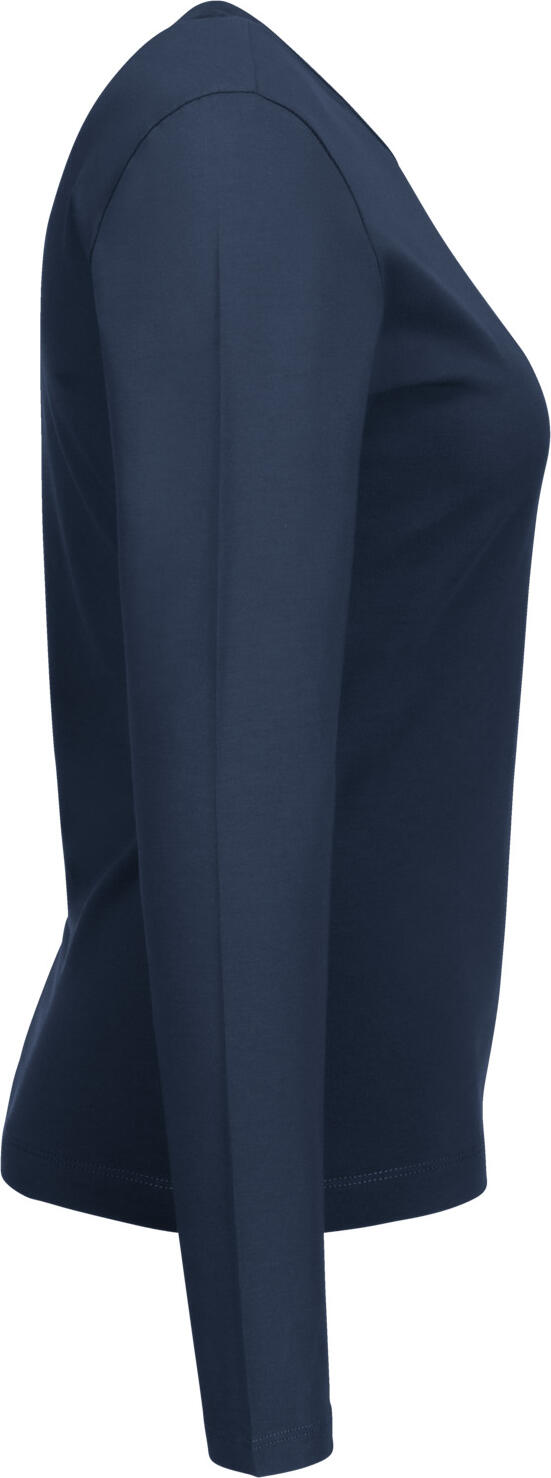 Camasa Jobeline Malme cu Maneca Lunga pentru femei, Croiala Regular Fit, Jersey Fin Bumbac Elastan, Guler Rotund, Vestimentar Profesional Horeca