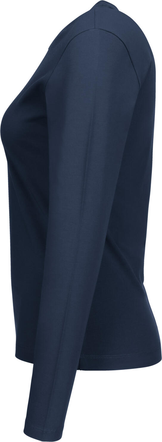 Camasa cu Maneca Lunga Jobeline Malme pentru femei, Croiala Regular Fit, Jersey Fin Bumbac Elastan, Guler Rotund, Vestimentar Profesional Horeca