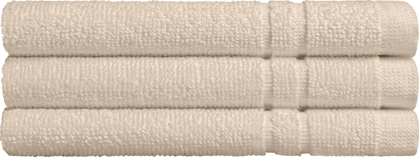Prosoape pentru fata ERWIN M. LUSINI Dina, 100% bumbac terry rasucit, 30 x 30 cm, Bej, Set de 10 piese, Certificare OEKO-TEX Standard 100
