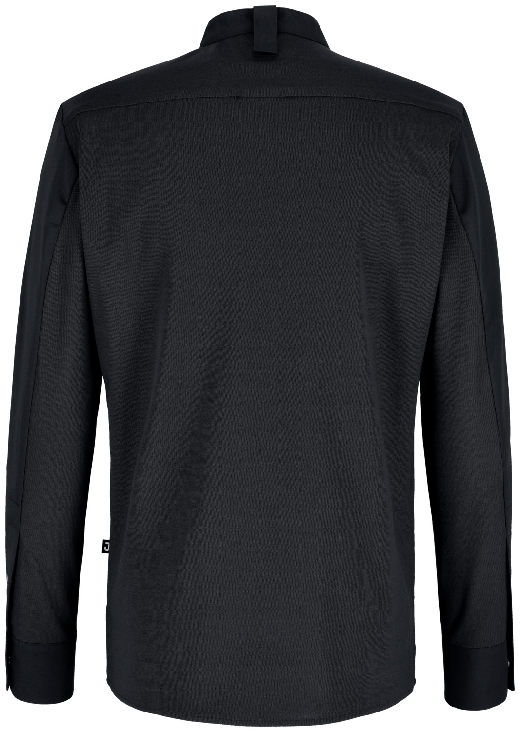 Jobeline Luca Men's Long-Sleeved Chef Shirt, 65% Polyester 35% Cotton, Straight Cut, Snap Button Placket, OEKO-TEX Certified, Black