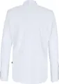 Jobeline Luca Men's Long-Sleeved Chef's Shirt, 65% Polyester 35% Cotton, White, Straight Cut with Snap Button Placket and Piqué Elastic Sections