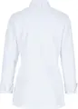 Jobeline Lewis Women's Chef Jacket, White, Long-Sleeved, 65% Polyester 35% Cotton, Snap Button Fastening, Piqué Inserts, Tailored Fit