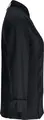 Jobeline Lewis Women's Chef Jacket, Long-Sleeved, 65% Polyester 35% Cotton, Piqué Inserts, Snap Button Fastening, Black