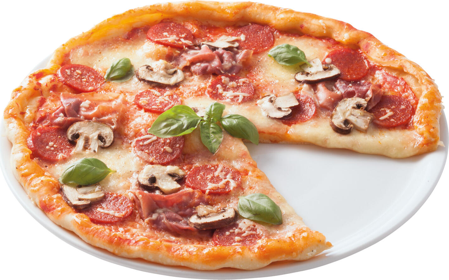 PULSIVA Cadru Round White Porcelain Pizza Plates, 32 cm, Flat Rim, Stackable, Dishwasher and Microwave Safe, Set of 6