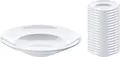 Set de 18 farfurii pentru paste PULSIVA Classic, Porțelan Alb Rotund, Adâncime Extra, Diametru 25 cm, Capacitate 370 ml, Compatibile cu Cuptorul cu Microunde