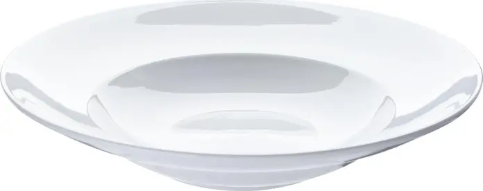 Set de 18 farfurii pentru paste PULSIVA Classic, Porțelan Alb Rotund, Adâncime Extra, Diametru 25 cm, Capacitate 370 ml, Compatibile cu Cuptorul cu Microunde