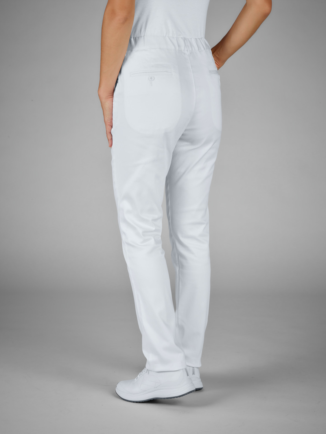 JOBELINE Eddie Women's Chino Service Trousers, 69% Cotton 28% Polyester 3% Spandex, Tapered Leg, Stretch Waistband, OEKO-TEX Standard 100