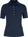 Jobeline Malme Women's Short Sleeve Polo Shirt, 95% Cotton 5% Elastane Jersey, Five-Button Placket, Professional Catering and Hotel Wear