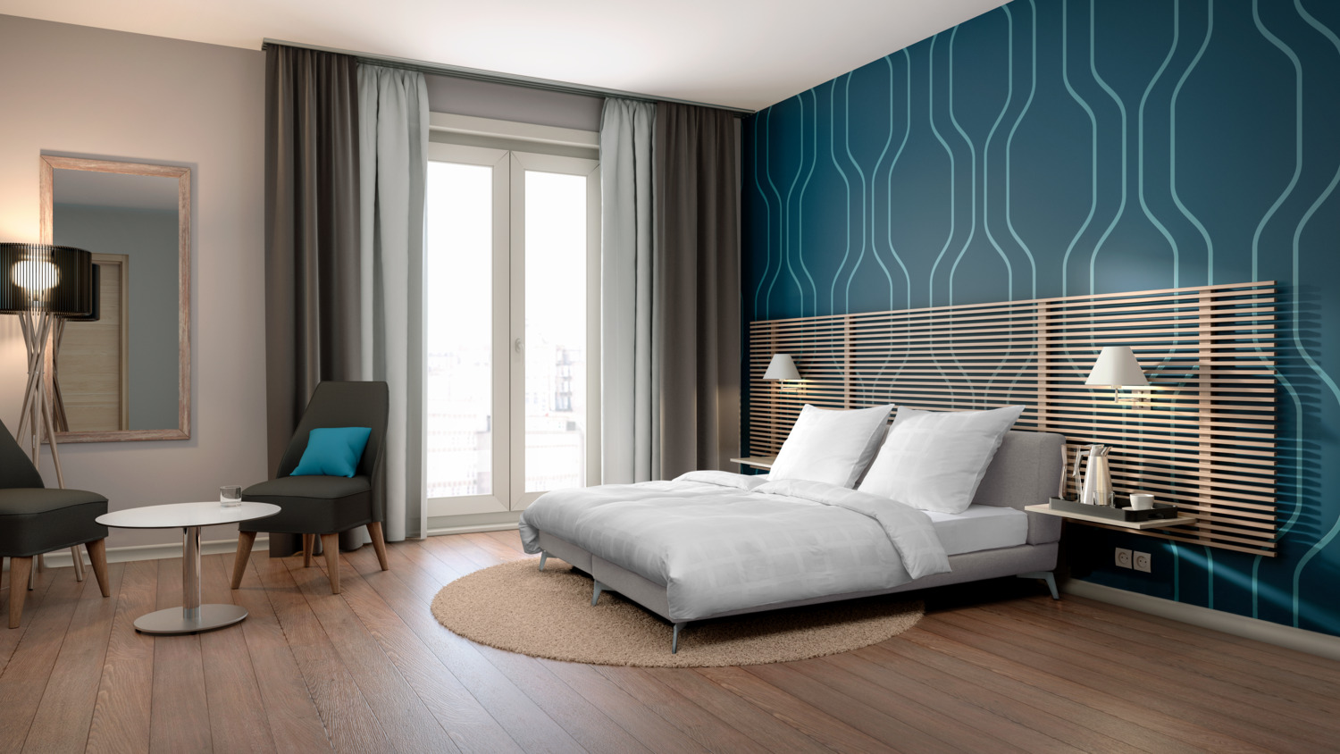 Наволочка Lusini Donau, 100% мерсеризованный хлопок, жаккард в клетку, 200 TC, гостиничный затвор, белая, 70 x 90 см