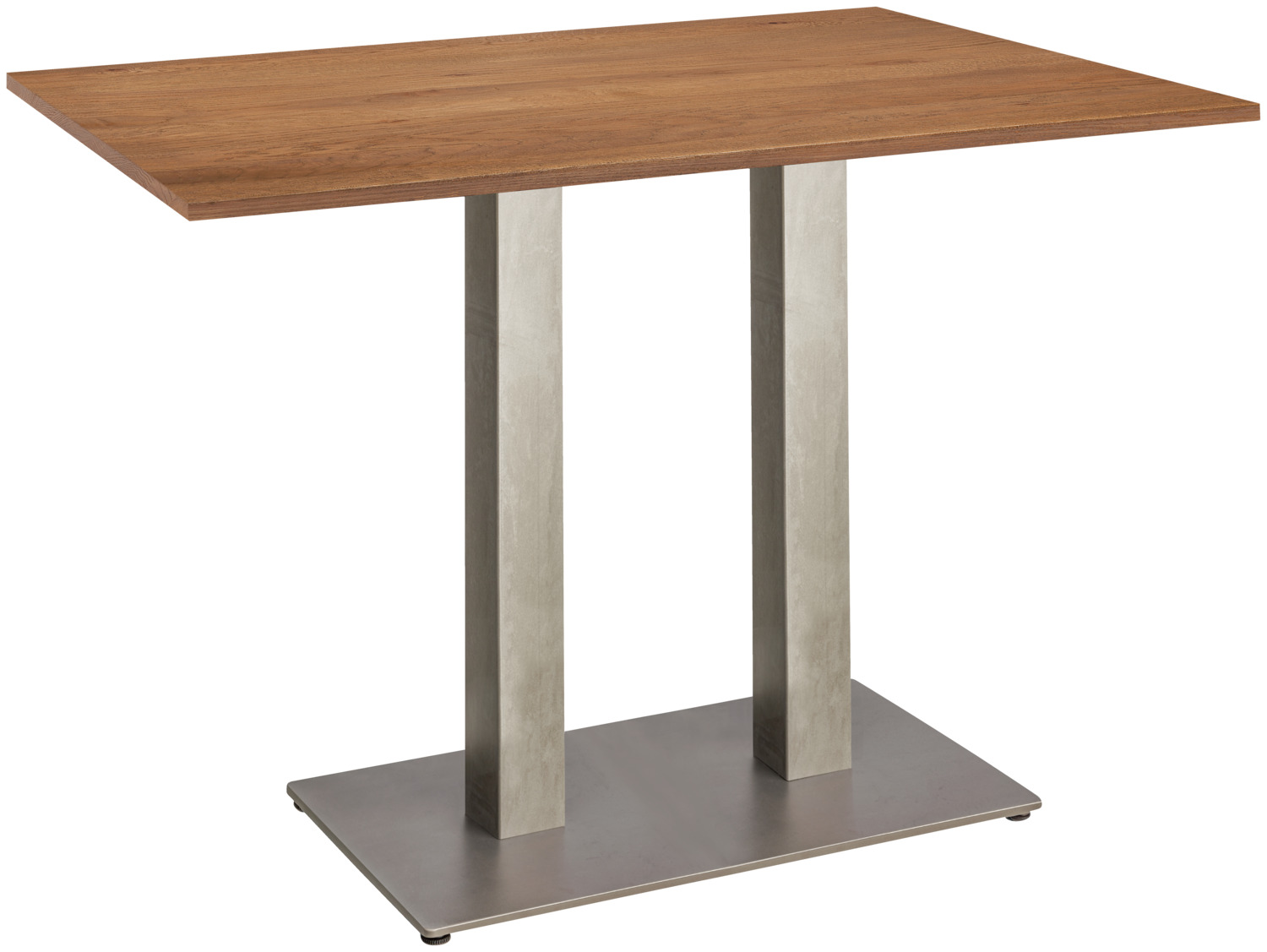 VEGA LUSINI Solutions GmbH Dining table Industrio Esstisch Industrio Dining table Industrio; 120x80x75 cm (LxWxH); Table top antique oak, base vintage grey; rectangular Esstisch Industrio; 120x80x75 cm (LxBxH); Platte eiche antik, Gestell vintage grau; rechteckig The dining table consists of a solid wood table top in a vintage look in brown and a table frame made of powder-coated steel in a steel look. Material thickness of the table top 3 cm. Only suitable for indoor use. Easy to assemble, the table top is attached to the table frame using the fixing material supplied. Der Esstisch besteht aus einer Massivholztischplatte im Vintage-Look in der Farbe braun und einem Tischgestell aus pulverbeschichtetem Stahl in Stahloptik. Materialstärke der Tischplatte 3 cm. Nur für den Innenbereich geeignet. Einfache Montage, die Tischplatte wird anhand des mitgeliefertem Befestigungsmaterials an dem Tischgestell befestigt.