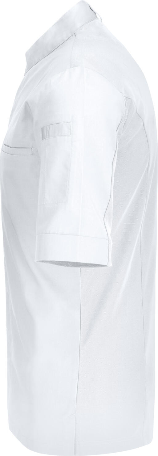 Jacket de Bucatar Jobeline Marco cu Maneca Scurta pentru Barbati, 65% Poliester 35% Bumbac, Spate si Maneca din Pique Respirabil, Guler Wing
