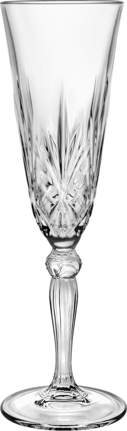 RCR RCR Cristalleria Italiana SpA Champagne glass Melodia Sektglas Melodia Champagne glass Melodia; 160 ml, 7x22.2 cm (ØxH); transparent; 6 piece / pack Sektglas Melodia; 160 ml, 7x22.2 cm (ØxH); transparent; 6 Stück / Pack Sparkling wine glass made of crystal glass with a cut look. Dishwasher safe. Sektkelch aus Kristallglas in Schliff-Optik. Spülmaschinenfest.