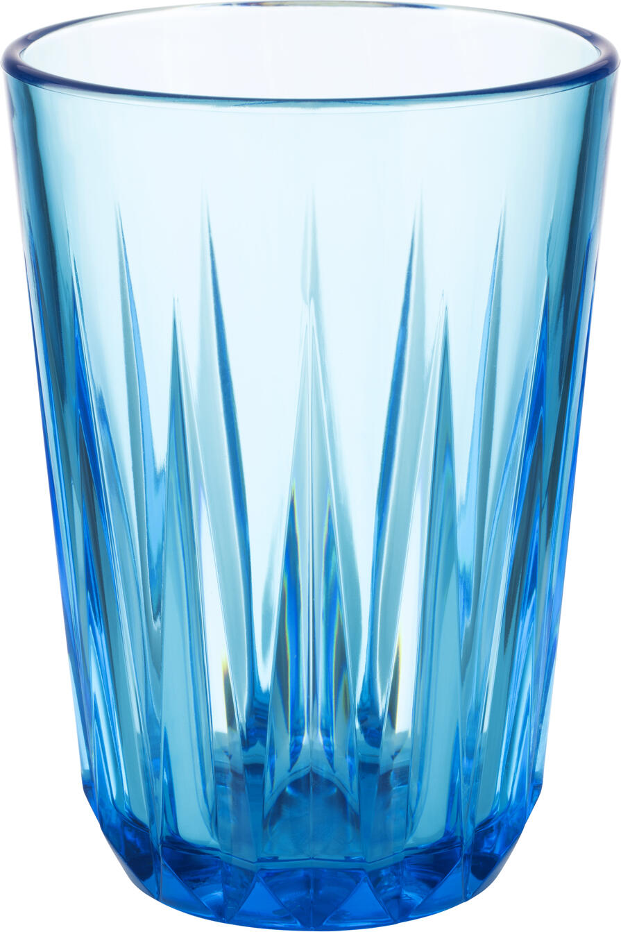 APS Assheuer + Pott GmbH & Co. KG Plastic cup Crystal Trinkbecher CRYSTAL, Tritan Plastic cup Crystal; 200 ml, 7.5x11 cm (ØxH); blue Trinkbecher CRYSTAL, Tritan; 200 ml, 7.5x11 cm (ØxH); blau Tritan drinking cup. Can be used in sensitive environments such as pool, spa, beach and wellness. Der Trinkbecher CRYSTAL aus Tritan ist ein robuster und praktischer Becher für Gastronomie, Hotellerie, Catering und Haushalt. Das bruchsichere Material eignet sich besonders für den täglichen Einsatz, auch in Bereichen mit hoher Beanspruchung. Durch die stapelbare Ausführung lässt sich der Becher platzsparend lagern, während die spülmaschinengeeignete Qualität die Reinigung erleichtert. * Material: Tritan * Bruchsicher * Stapelbar * Nicht mikrowellengeeignet * Spülmaschinengeeignet * Made in Germany