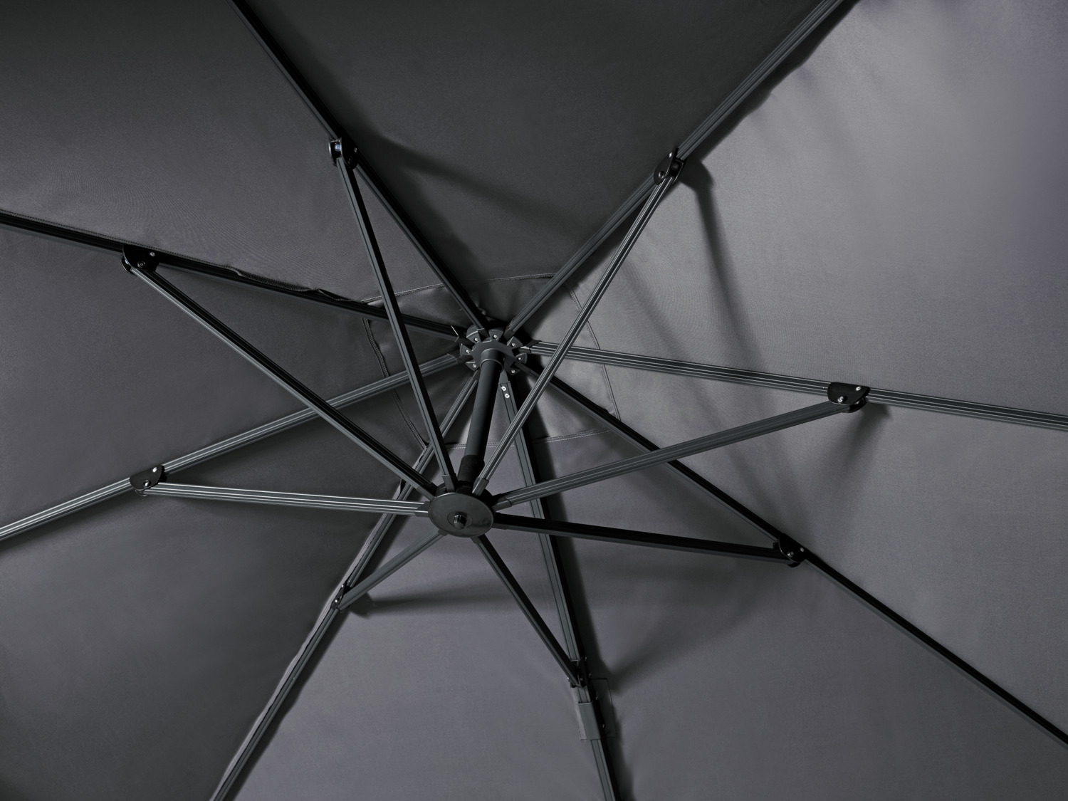 VEGA Breva Cantilever Sunshade, Square 295x295x270 cm, Ecru, Powder-coated Aluminum Frame, UV 50+ Polyester, 360 Degree Rotation, with Protective Cover