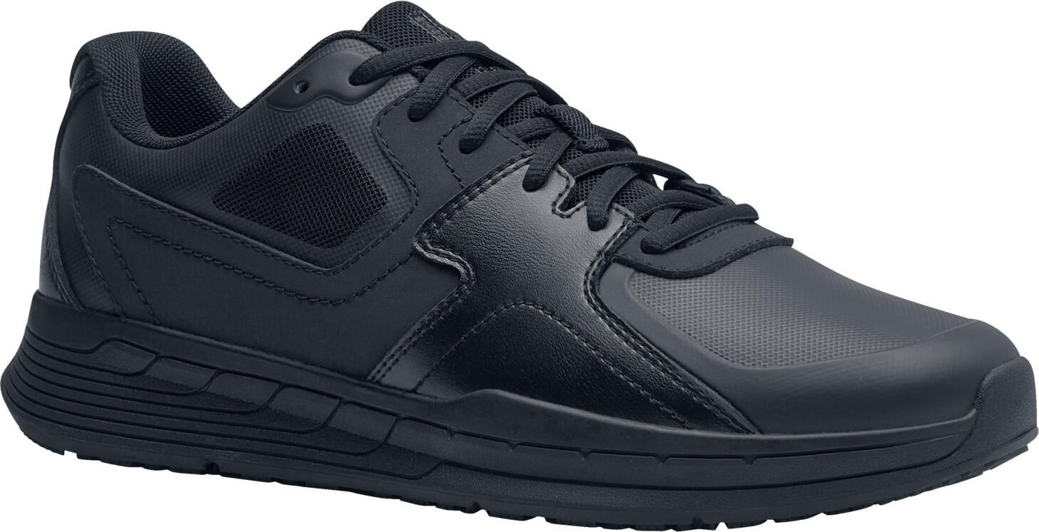 Shoes For Crews Shoes For Crews Europe Ltd Work shoe  Condor unisex Berufsschuh  Condor unisex Work shoe  Condor unisex; Size EU 43; black Berufsschuh  Condor unisex; Schuhgröße 43; schwarz Upper: leather. Sporty black work shoe made of soft but robust leather, with protective membrane with splash protection. The removable, padded insole and wider heel provide comfort and additional traction under load. The outsole is slip-resistant. Easy to wash and clean. Obermaterial: Leder Sportiver schwarzer Berufsschuh aus weichem aber robustem Leder, mit schützender Membran mit Spritzwasserschutz. Die herausnehmbare, gepolsterte Einlegesohle und der breitere Absatz bieten Ihnen Komfort und zusätzliche Traktion bei Belastung. Die Laufsohle ist rutschhemmend. Leicht zu waschen und zu reinigen.