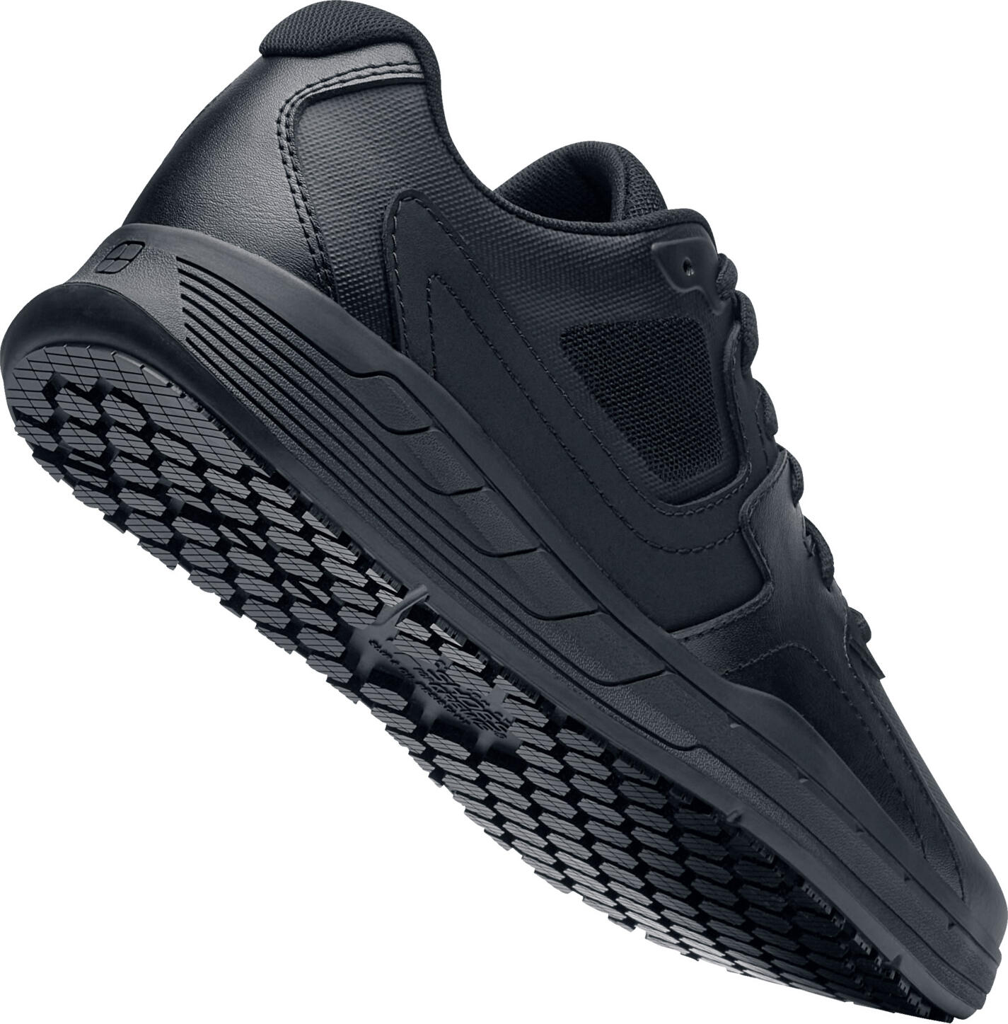 Incaltaminte de lucru unisex Shoes For Crews Condor, din piele neagra, talpa antiderapanta si rezistenta la ulei, rezistente la apa, fara metal