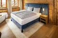 Husa pentru pilota ERWIN M. LUSINI Enns, 100% bumbac percale, 155 x 220 cm, Design cu cornuri de cerb, Gri deschis/Gri inchis, Fermoar