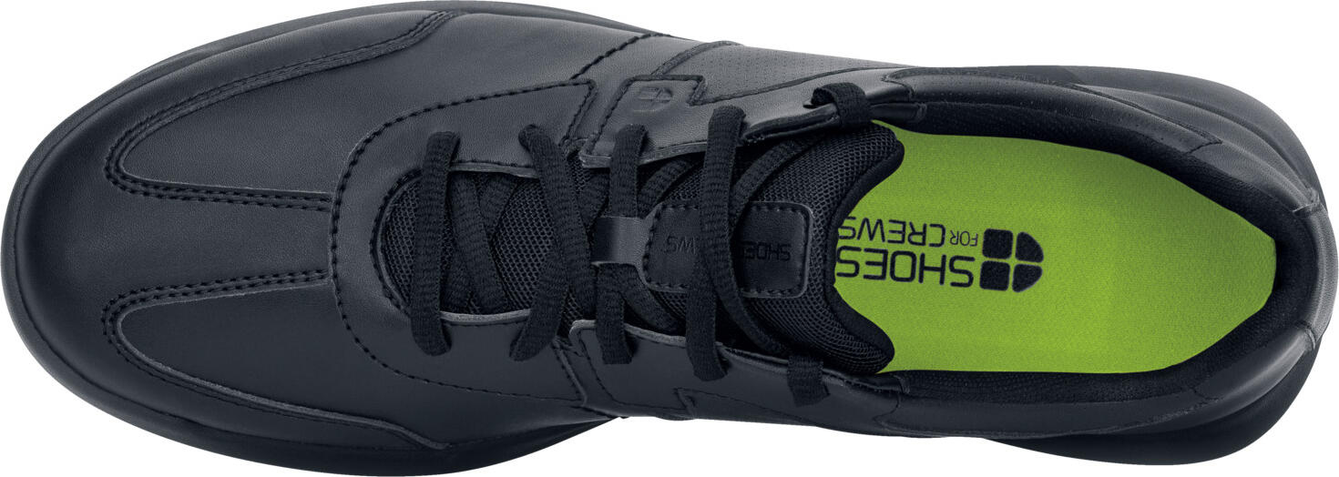Incaltaminte de lucru sport antiderapante Shoes For Crews Freestyle II pentru barbati, Piele sintetica rezistenta la apa, Talpa SVC Might Grip, Negru, Marime EU 45