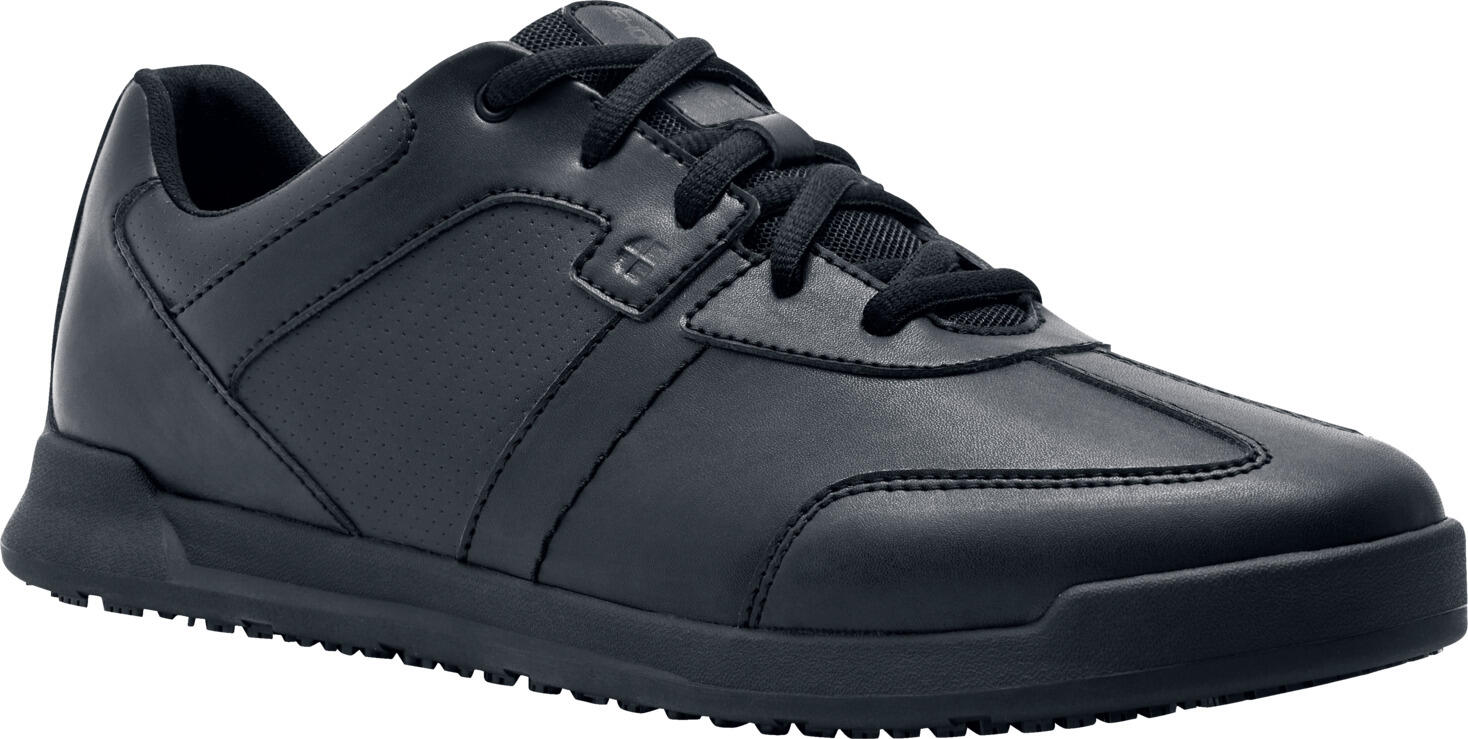 Shoes For Crews Shoes For Crews Europe Ltd Work shoe Freestyle II Arbeitsschuh Freestyle II Work shoe Freestyle II; Size EU 41; black Arbeitsschuh Freestyle II; Schuhgröße 41; schwarz Upper: water-repellent synthetic leather, insole: removable, padded insoles. Patented SVC Might Grip outsole. Removable, cushioned insoles also allow for custom insoles or medical inserts. Oil and grease resistant. Obermaterial: wasserabweisendes Kunstleder, Innensohle: herausnehmbare, gepolsterte Einlegesohlen. Patentierte Laufsohle SVC Might Grip. Die herausnehmbaren, gepolsterten Einlegesohlen ermöglichen außerdem den Einsatz von kundenspezifischen Innensohlen oder medizinischen Einlagen. Öl- und fettbeständig.