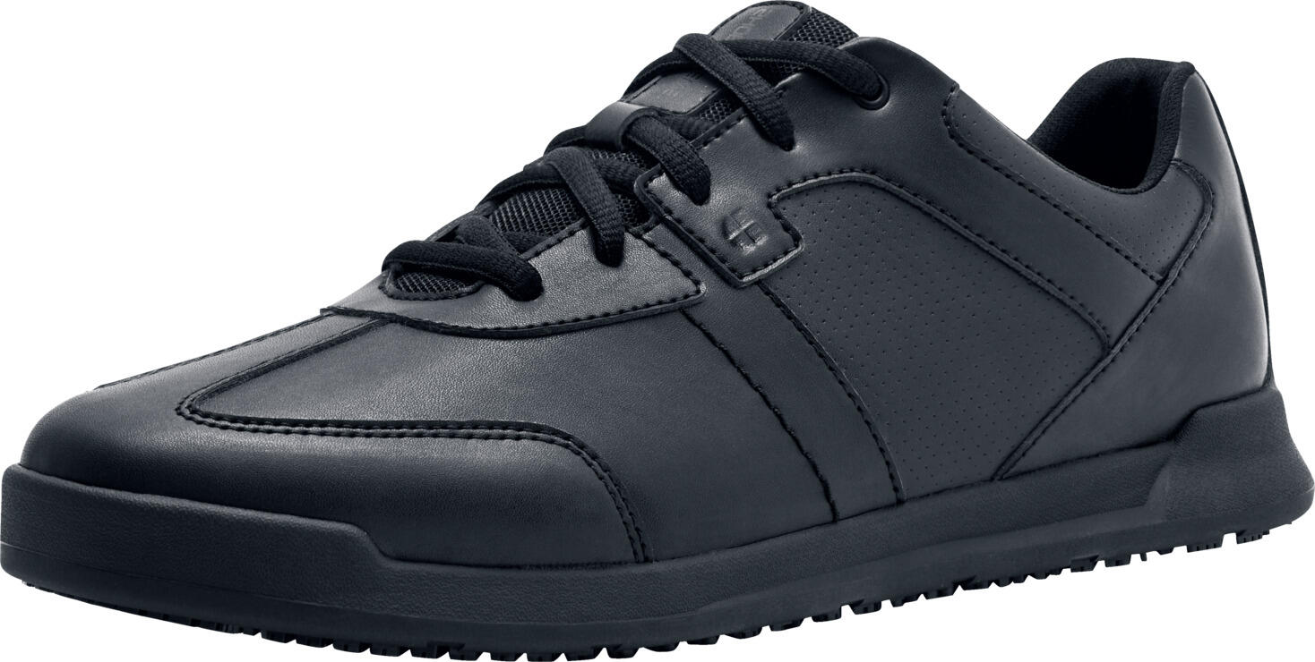 Shoes For Crews Freestyle II Men's Non-Slip Athletic Work Shoes, Water-Repellent Synthetic Leather, SVC Might Grip Oil and Grease Resistant Outsole, Black, Size EU 40