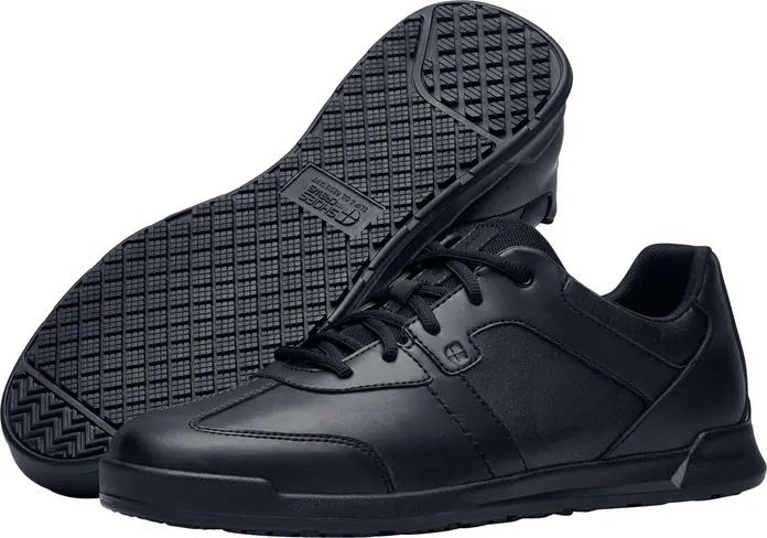 Shoes For Crews Freestyle II Men's Non-Slip Athletic Work Shoes, Water-Repellent Synthetic Leather, SVC Might Grip Oil and Grease Resistant Outsole, Black, Size EU 40
