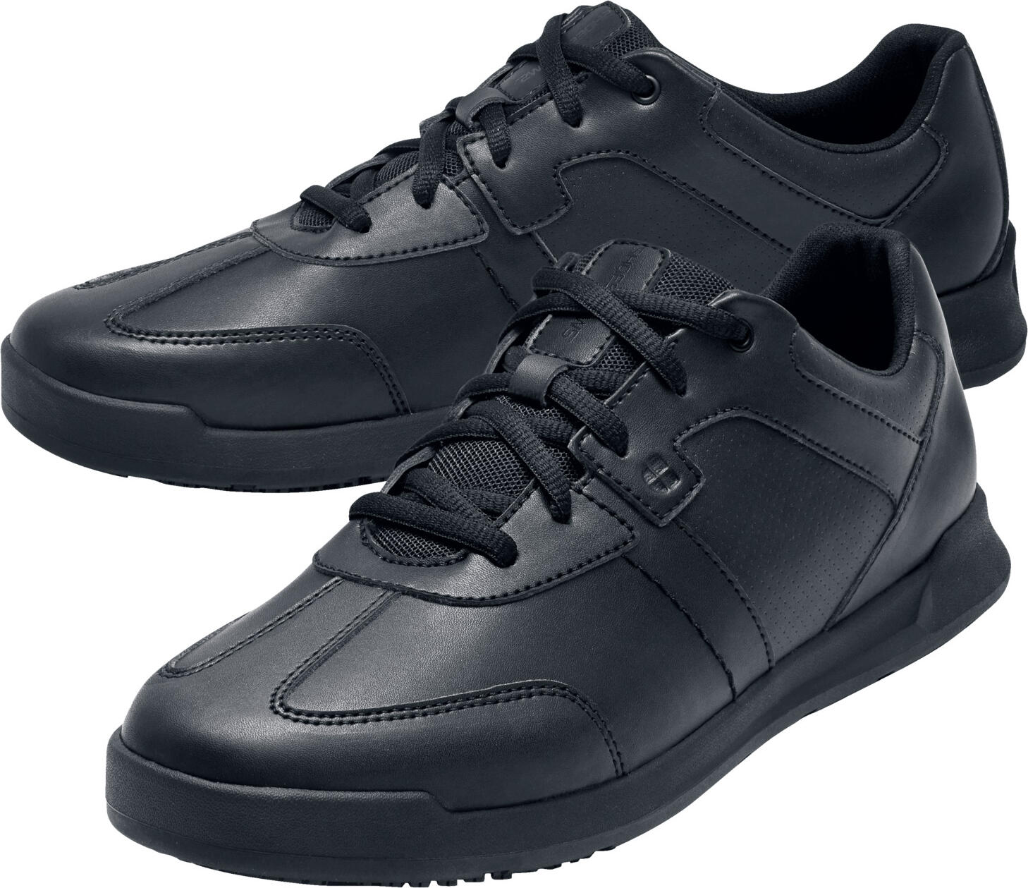 Shoes For Crews Freestyle II Men's Non-Slip Athletic Work Shoes, Water-Repellent Synthetic Leather, SVC Might Grip Oil and Grease Resistant Outsole, Black, Size EU 40