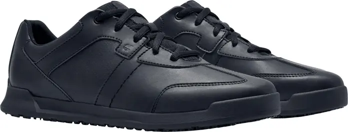 Shoes For Crews Freestyle II Men's Non-Slip Athletic Work Shoes, Water-Repellent Synthetic Leather, SVC Might Grip Oil and Grease Resistant Outsole, Black, Size EU 40