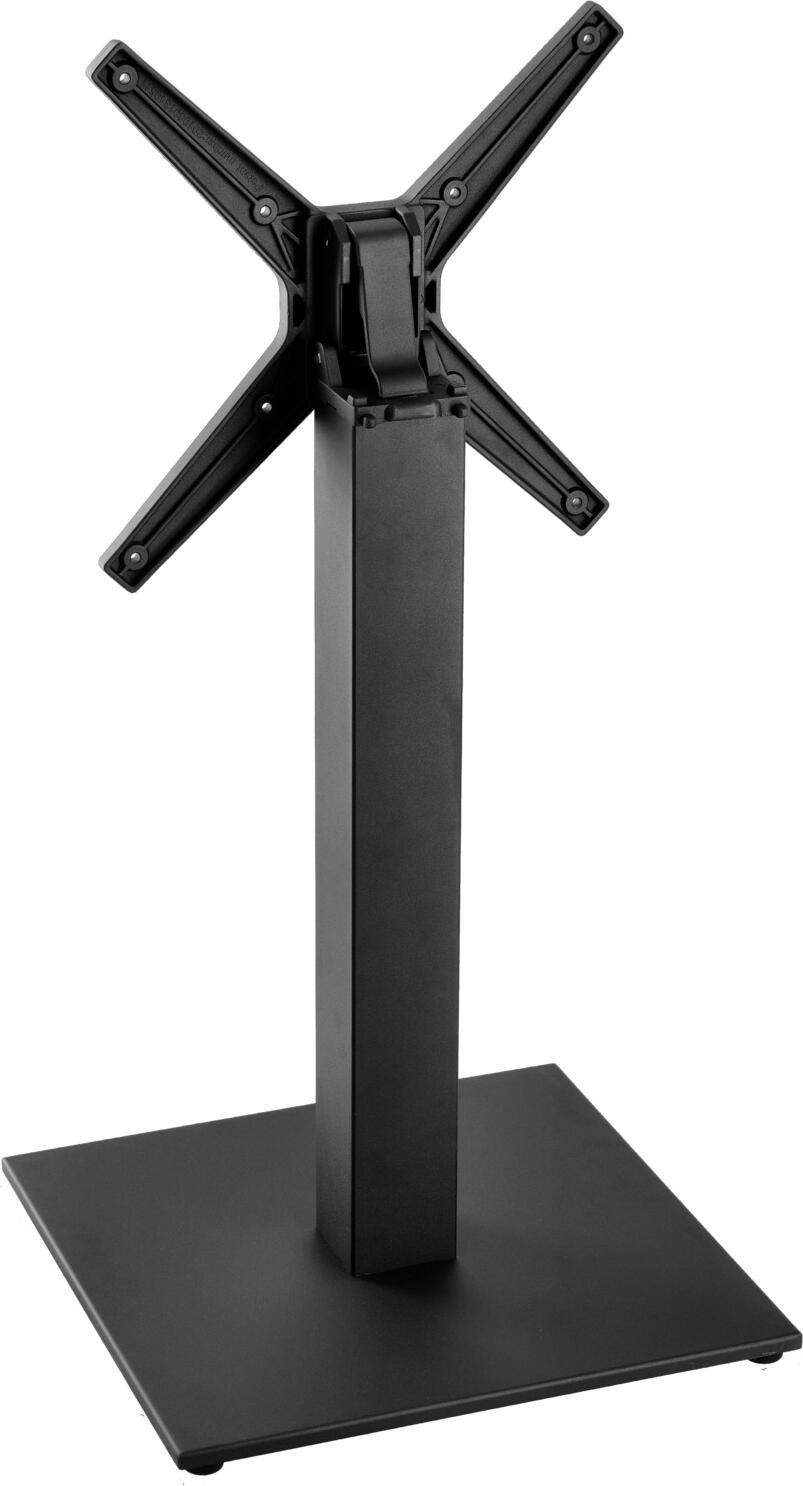 VEGA Jaro Table Frame, Powder-coated Aluminum Outdoor Table Base, Black, 45x45x72 cm, Stackable, Foldable Mounting, Adjustable Feet
