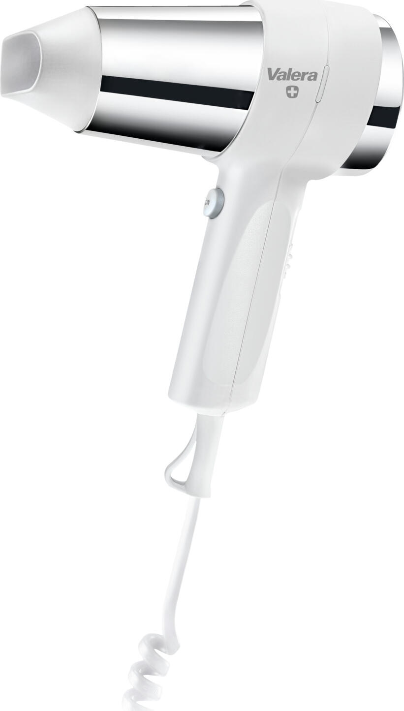 Valera Ligo Electric SA Hotel hairdryer Action 1200 Push Hotelföhn Action 1200 Push Hotel hairdryer Action 1200 Push; 17.7x23.5x8.6 cm (WxHxD); white Hotelföhn Action 1200 Push; 17.7x23.5x8.6 cm (BxHxT); weiß The Valera Action 1200 Push is a compact and reliable hotel hairdryer that is ideal for guest rooms and guest bathrooms. With 1200 W of power, it offers efficient drying with energy-saving operation, making it a practical solution for hotels, guest houses and guest accommodation. The hairdryer is classically operated via a socket and does not require a wall bracket or fixed installation. This means it can be used flexibly in the guest bathroom. An on/off push switch directly on the appliance ensures simple and intuitive operation for hotel guests. Various air flow and heat settings can be selected via a sliding button with 2 fan stages and 3 temperature stages. The integrated cooling level (Cool) is ideal for fixing the hairstyle after styling. The tried-and-tested SECURITY corrugated wire heating element ensures even heat distribution and high operational safety. A flexible spiral cable offers additional freedom of movement in the guest bathroom, while the ondulating nozzle precisely focuses the air flow. Thanks to its robust construction and proven Swiss Made quality from Valera, the Action 1200 Push is a durable and functional solution for everyday use in hotels. Features: * Compact hotel hair dryer with 1200 W power * Energy-saving operation - ideal for hotels and guest rooms * Push on/off switch directly on the appliance * Operation via socket - no wall bracket required * 2 fan settings and 3 temperature settings for customised styling * Cooling stage (Cool) for fixing the hairstyle * SECURITY corrugated wire heating element for even heat distribution * Coiled cable for flexible use * Ondulating nozzle for precise airflow * Robust Swiss-made quality for daily use Der Valera Action 1200 Push ist ein kompakter und zuverlässiger Hotel-Haartrockner, der sich ideal für Gästezimmer und Gästebäder eignet. Mit 1200 W Leistung bietet er effizientes Trocknen bei gleichzeitig stromsparendem Betrieb, was ihn zu einer praktischen Lösung für Hotels, Pensionen und Gästeunterkünfte macht. Der Haartrockner wird klassisch über eine Steckdose betrieben und benötigt keine Wandhalterung oder feste Installation. Dadurch lässt er sich flexibel im Gästebad einsetzen. Ein Ein-/Aus-Druckschalter (Push-Schalter) direkt am Gerät sorgt für eine einfache und intuitive Bedienung für Hotelgäste. Über eine Schiebetaste mit 2 Lüfterstufen und 3 Temperaturstufen können verschiedene Luftstrom- und Wärmeeinstellungen gewählt werden. Die integrierte Abkühlstufe (Cool) eignet sich ideal, um die Frisur nach dem Styling zu fixieren. Das bewährte SECURITY-Welldrahtheizelement sorgt für gleichmäßige Wärmeverteilung und hohe Betriebssicherheit. Ein flexibles Spiralkabel bietet zusätzliche Bewegungsfreiheit im Gästebad, während die Ondulierdüse den Luftstrom präzise bündelt. Dank robuster Bauweise und der bewährten Swiss-Made-Qualität von Valera ist der Action 1200 Push eine langlebige und funktionale Lösung für den täglichen Einsatz im Hotel. Features: * Kompakter Hotel-Haartrockner mit 1200 W Leistung * Stromsparender Betrieb – ideal für Hotels und Gästezimmer * Ein-/Aus-Druckschalter (Push) direkt am Gerät * Betrieb über Steckdose – keine Wandhalterung erforderlich * 2 Lüfterstufen und 3 Temperaturstufen für individuelles Styling * Abkühlstufe (Cool) zum Fixieren der Frisur * SECURITY-Welldrahtheizelement für gleichmäßige Wärmeverteilung * Spiralkabel für flexible Nutzung * Ondulierdüse für präzise Luftführung * Robuste Swiss-Made-Qualität für den täglichen Einsatz