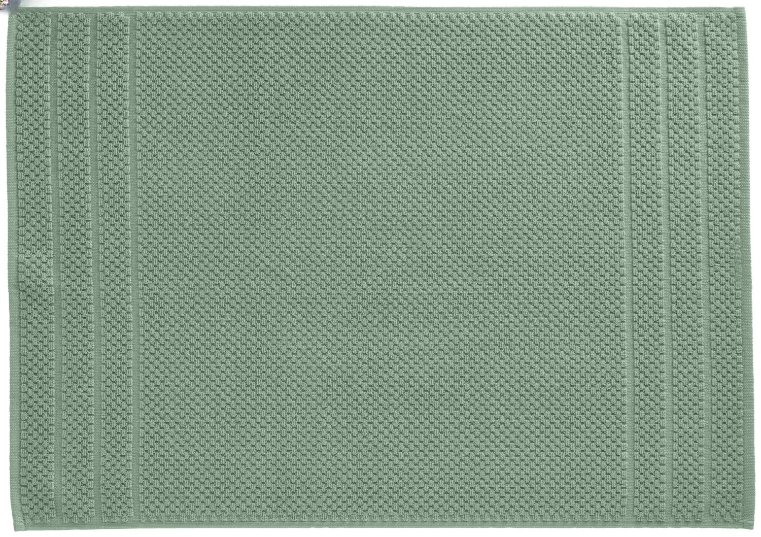 ERWIN M. LUSINI Solutions GmbH Bath mat Tavira Badematte Tavira Bath mat Tavira ; 50x70 cm (WxL); green Badematte Tavira ; 50x70 cm (BxL); grün 100% cotton. Weight approx. 700 g/m². Super-absorbent single-ply terry bath mat with high-quality Low Twist special yarns made of pure cotton. The bath mat has an impressively soft feel and modern waffle texture. 100 % Baumwolle. Gewicht ca. 700 g/m². Super saugfähige Walkfrottier Badematte mit hochwertigen Low Twist Spezialgarnen. Dank der speziellen Garnkonstruktion trocknen diese Tücher schneller als vergleichbare Handtücher aus reiner Baumwolle. Die Badematte überzeugt durch seine weiche Haptik und die moderne Waffelstruktur.