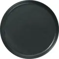 Farfurie Pizza Profesionala LUSINI Masca, 32 cm, 6 bucati, Porcelana Robusta cu Glazura Negru Mat, Rotunda pentru Pizza si Tarte Flambee, Compatibila cu Masina de Spalat Vase si Cuptorul cu Microunde