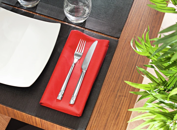 ERWIN M. Puris Placemat, Atlas Weave Design, Dark Grey, PVC and Polyester, 33 x 45 cm, Damp Wipeable, Indoor and Outdoor Use