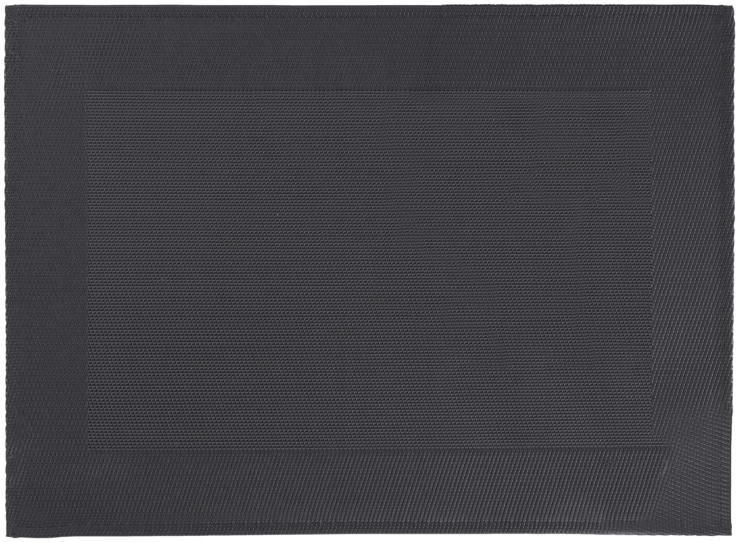 ERWIN M. LUSINI Solutions GmbH Placemat Puris Tischset Puris Placemat Puris; 33x45 cm (WxL); anthracite; 2 piece / pack Tischset Puris; 33x45 cm (BxL); anthrazit; 2 Stück / Pack 75% PVC, 25% polyester. Weight approx. 700 g/m². Classic placemat with clear atlas weave design. Damp wipeable. Suitable for indoor and outdoor use. Particularly easy to clean and durable. 75 % PVC, 25 % Polyester. Gewicht ca. 700 g/m². Klassisches Tischset mit klarem Atlas-Webmuster, rundum gesäumt. Feucht abwischbar. Für den Innen- und Außenbereich geeignet. Besonders pflegeleicht und strapazierfähig.
