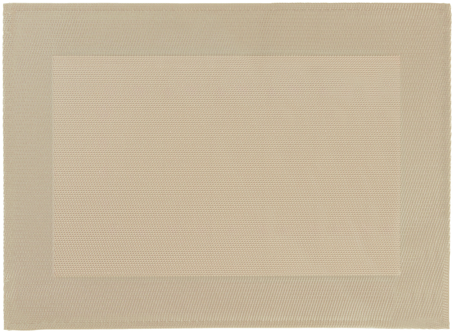 ERWIN M. LUSINI Solutions GmbH Placemat Puris Tischset Puris Placemat Puris; 33x45 cm (WxL); champagne beige; 2 piece / pack Tischset Puris; 33x45 cm (BxL); sekt; 2 Stück / Pack 75% PVC, 25% polyester. Weight approx. 700 g/m². Classic placemat with clear atlas weave design. Damp wipeable. Suitable for indoor and outdoor use. Particularly easy to clean and durable. 75 % PVC, 25 % Polyester. Gewicht ca. 700 g/m². Klassisches Tischset mit klarem Atlas-Webmuster, rundum gesäumt. Feucht abwischbar. Für den Innen- und Außenbereich geeignet. Besonders pflegeleicht und strapazierfähig.