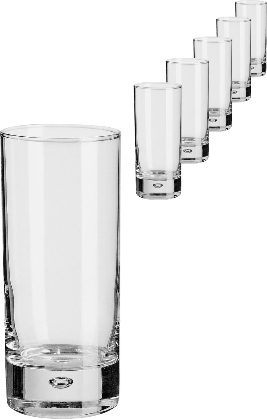 Pahare pentru cocktail Pasabahce Centra, 320 ml, Sticla Groasa cu Baza Ice Bottom, Transparente, Set de 6 piese